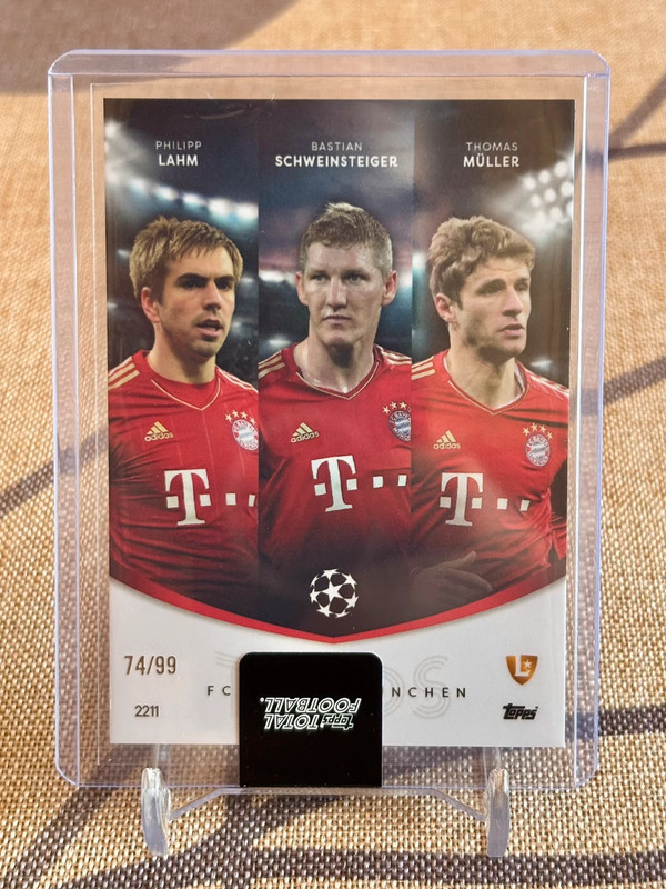 Trio Bayern Múnich /99 🇩🇪 Philipp Lahm, Schweinsteiger, Thomas Müller Topps Total Football
