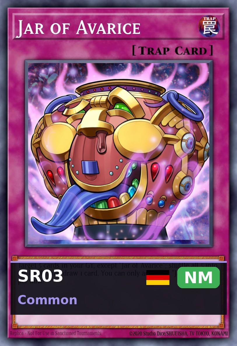 Krug der Trägheit SR03-033 NM DE Yu-Gi-Oh