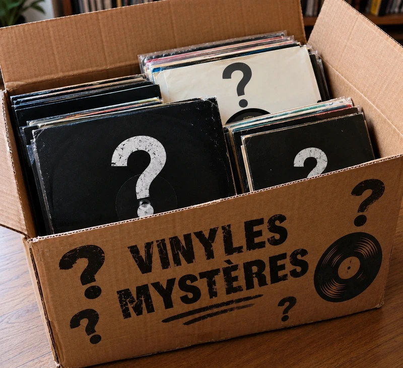 Carton de 10 vyniles mystères choisis au hasard dans ma collection à vendre