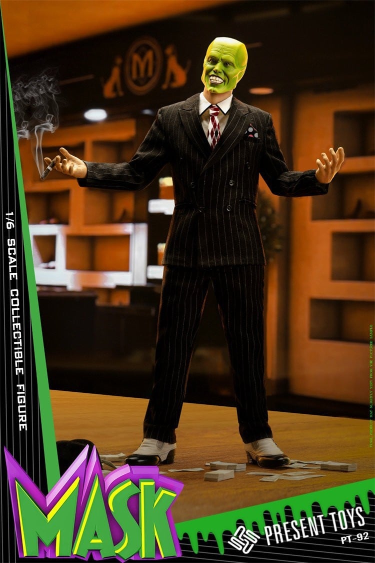 PRESENT TOYS PT-sp92 Modellino 1/6 Maschera Uomo Tuta Nera Ver.
