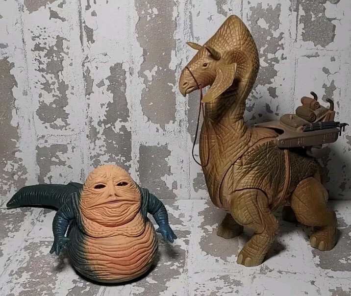 Star Wars 1997 Kenner Tatooine Ronto Creature & Jabba The Hutt action figure 