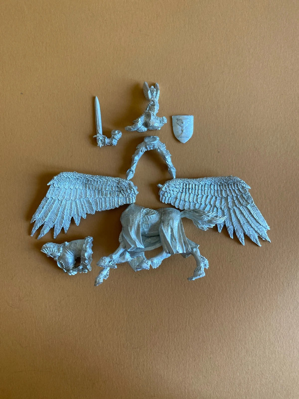 Warhammer-Bretonnia hero on pegasus