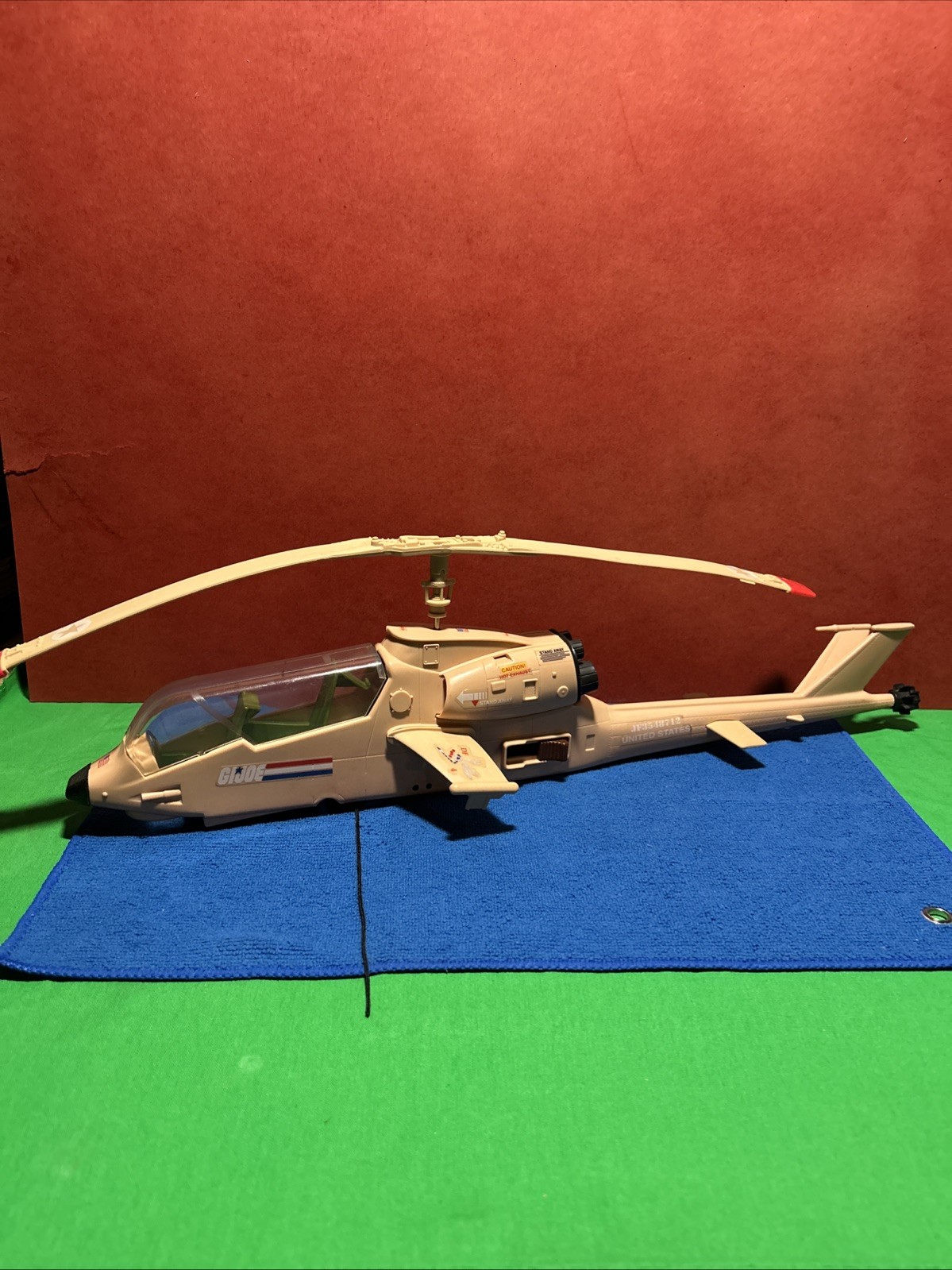 2000 G.I. Joe Locust XH-1 Dragonfly Helicopter Tan Hasbro Incomplete Vehicle