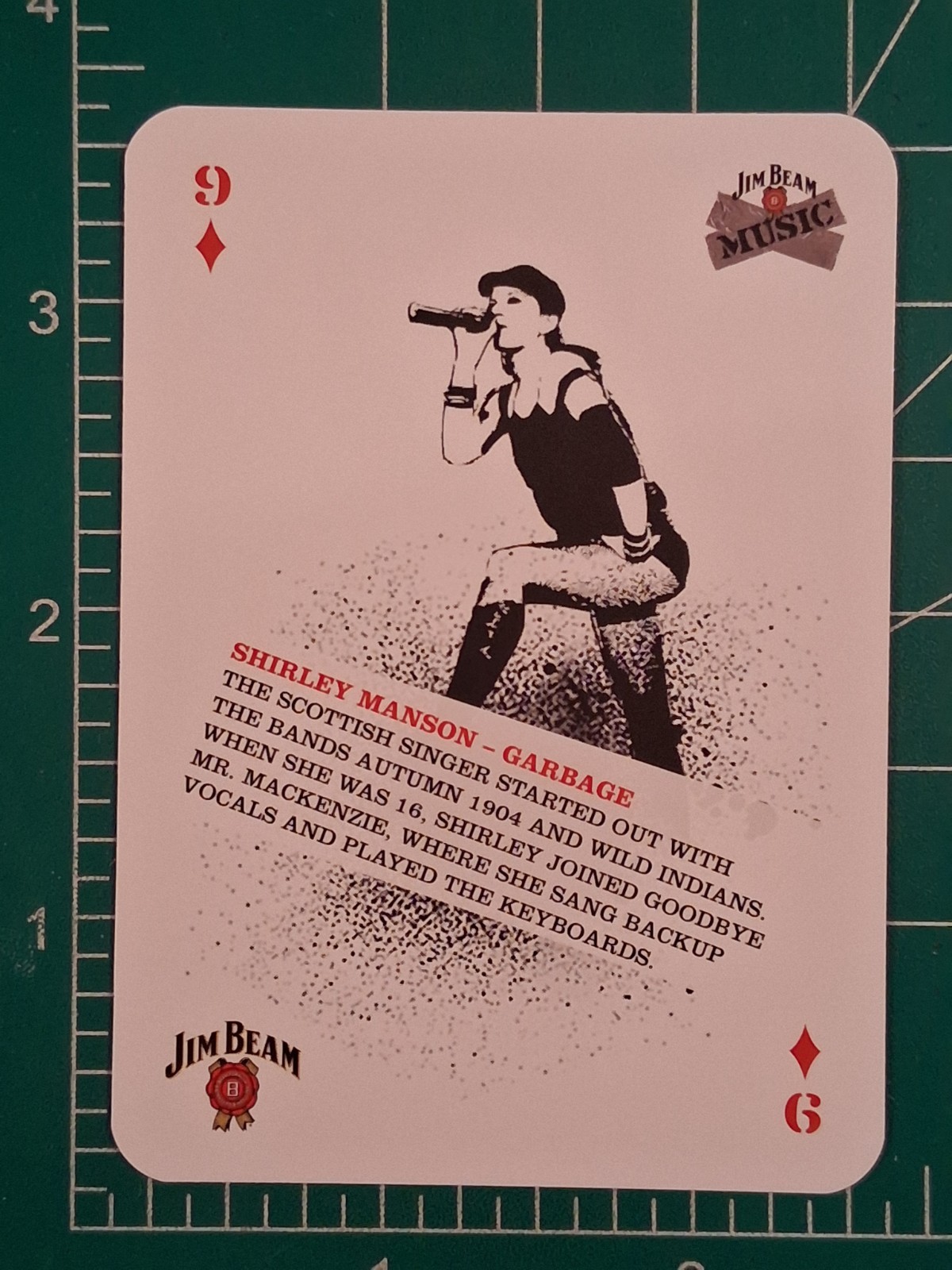 2006 JIM BEAM MUSIC PLAY CARD SHIRLEY MANSON GARBAGE 