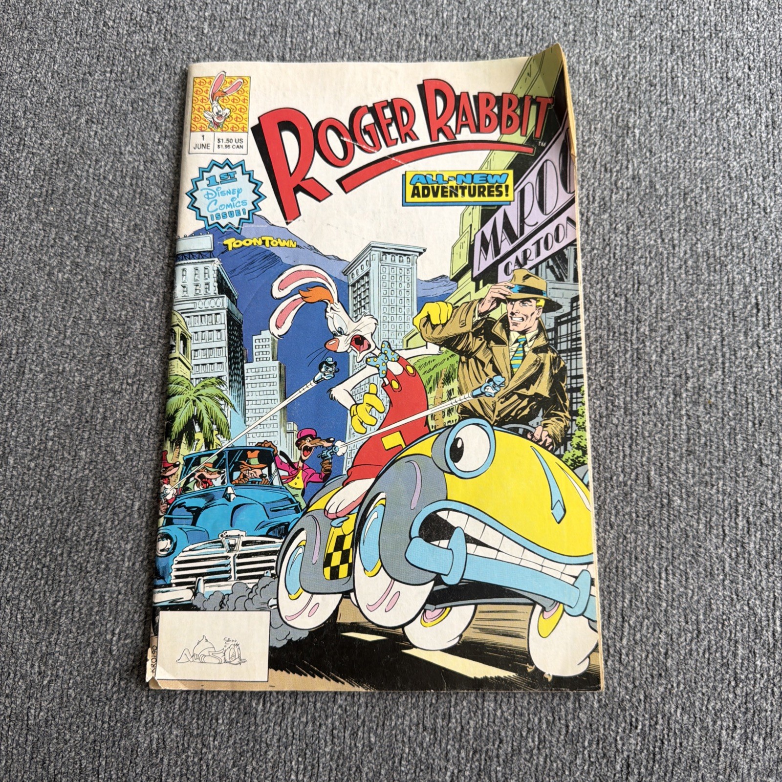 ROGER RABBIT #1 prima apparizione a fumetti 1990 Disney Comics
