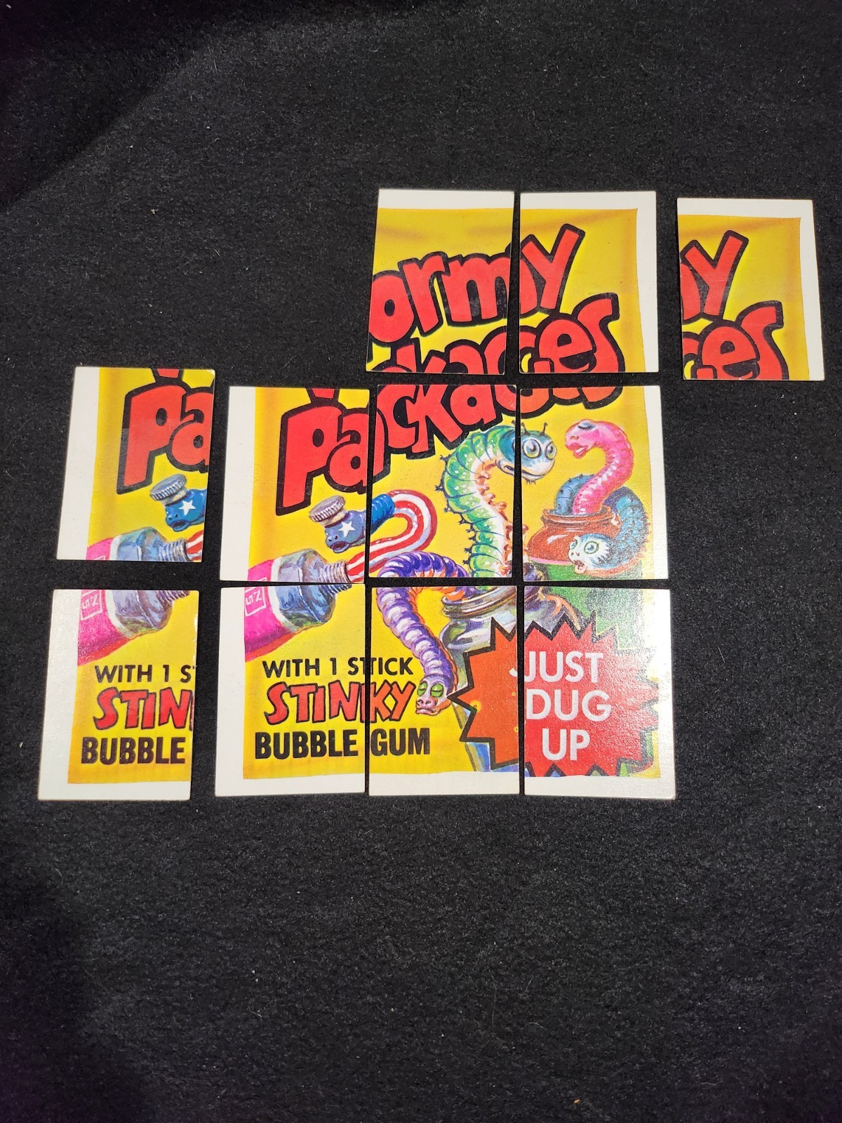 1973 Topps Wacky Packages 4a serie 4 Wormy Puzzle lista di controllo extra incompleti