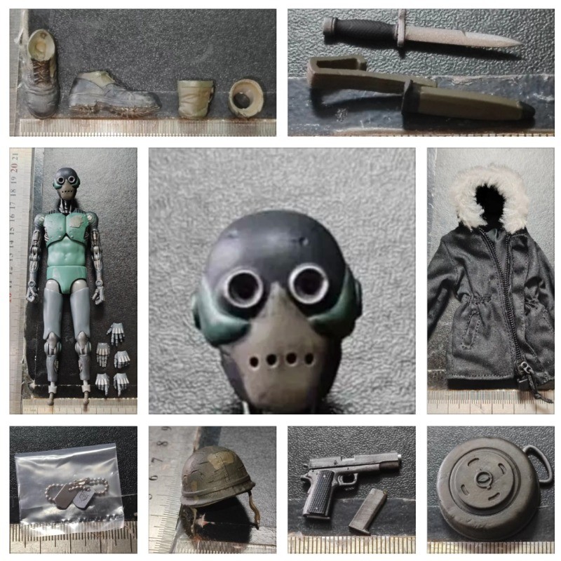 1pz Mezco Junk Yard Joe Body Collana Coltello Casco Scarpe Giacca Accessori