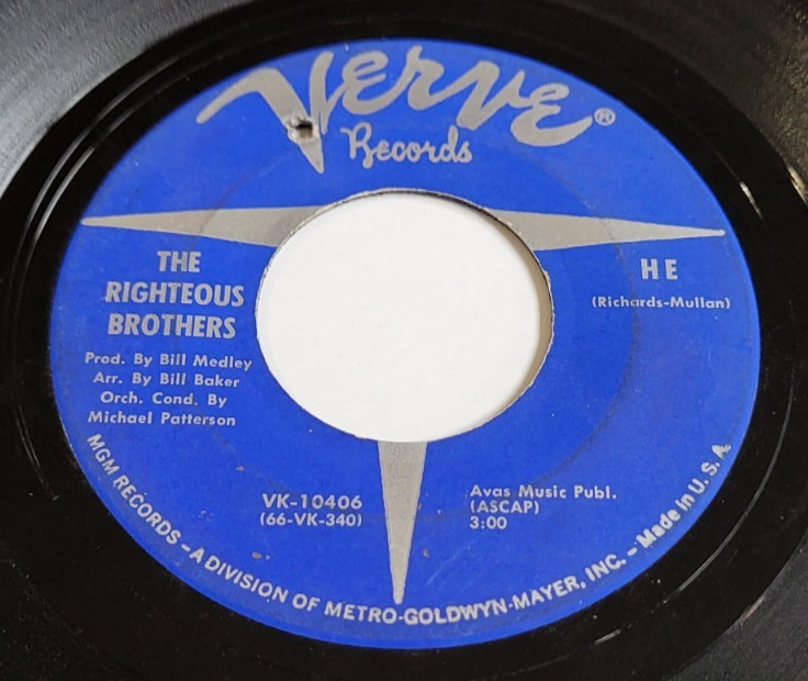 The Righteous Brothers – He Will Break Your Heart Vinyl 45 RPM Record 7" Verve