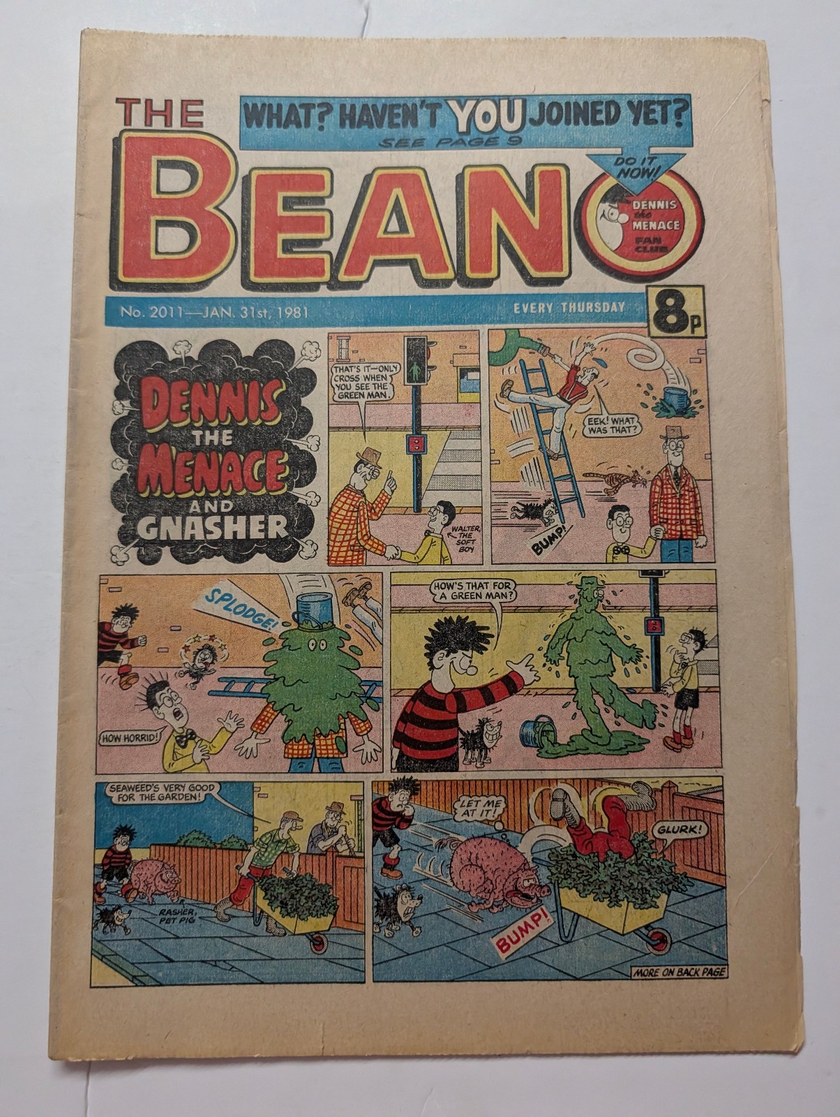 Beano Comic No 2011, January 31st 1981.