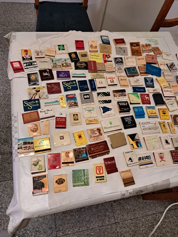 Lote de caixas de fósforos vintage – coleção antiga publicitária