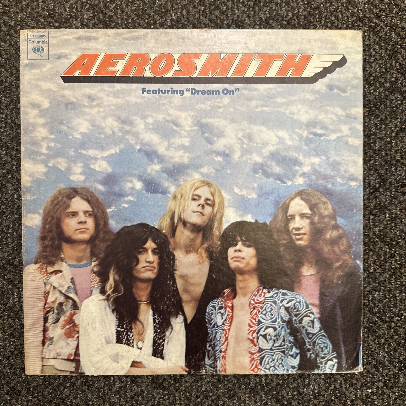 Aerosmith Self-Titled LP Vinyl Record VG Columbia PC 32005 Dream On Classic Rock