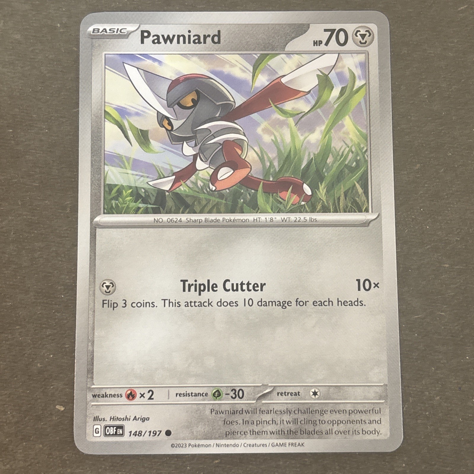 Pawniard 148/197 SV03: Fiamme di Ossidiana Pokémon Regolare TCG NM