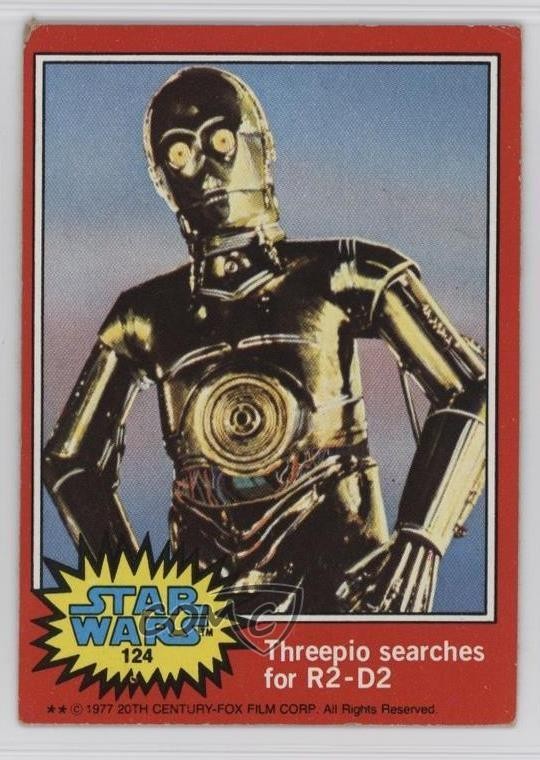 1977 Topps Star Wars Threepio Searches for R2-D2 #124 17qs