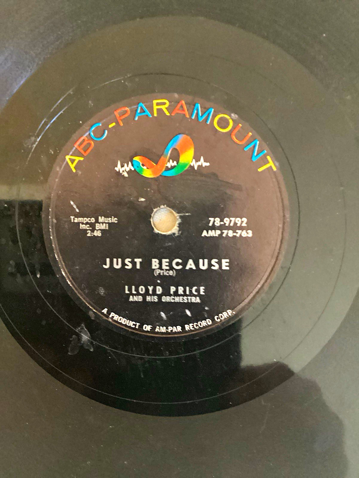 RnR 78 LLOYD PRICE ABC-PARAMOUNT 9792 JUST BECAUSE/ WHY