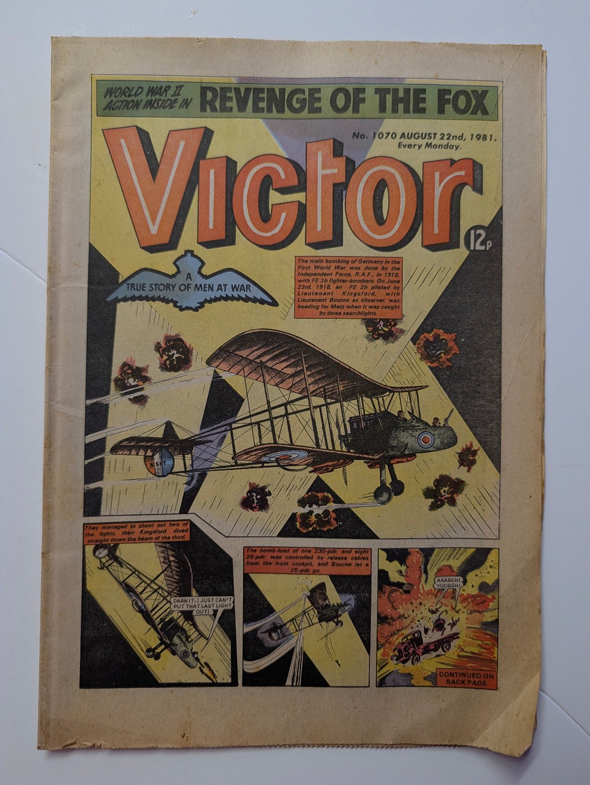 The Victor Comic, No 1070, August 22nd 1981.