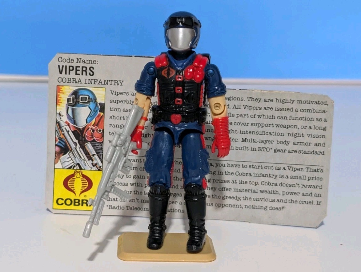 Gi Joe 1986 Cobra Viper 100% completo con scheda