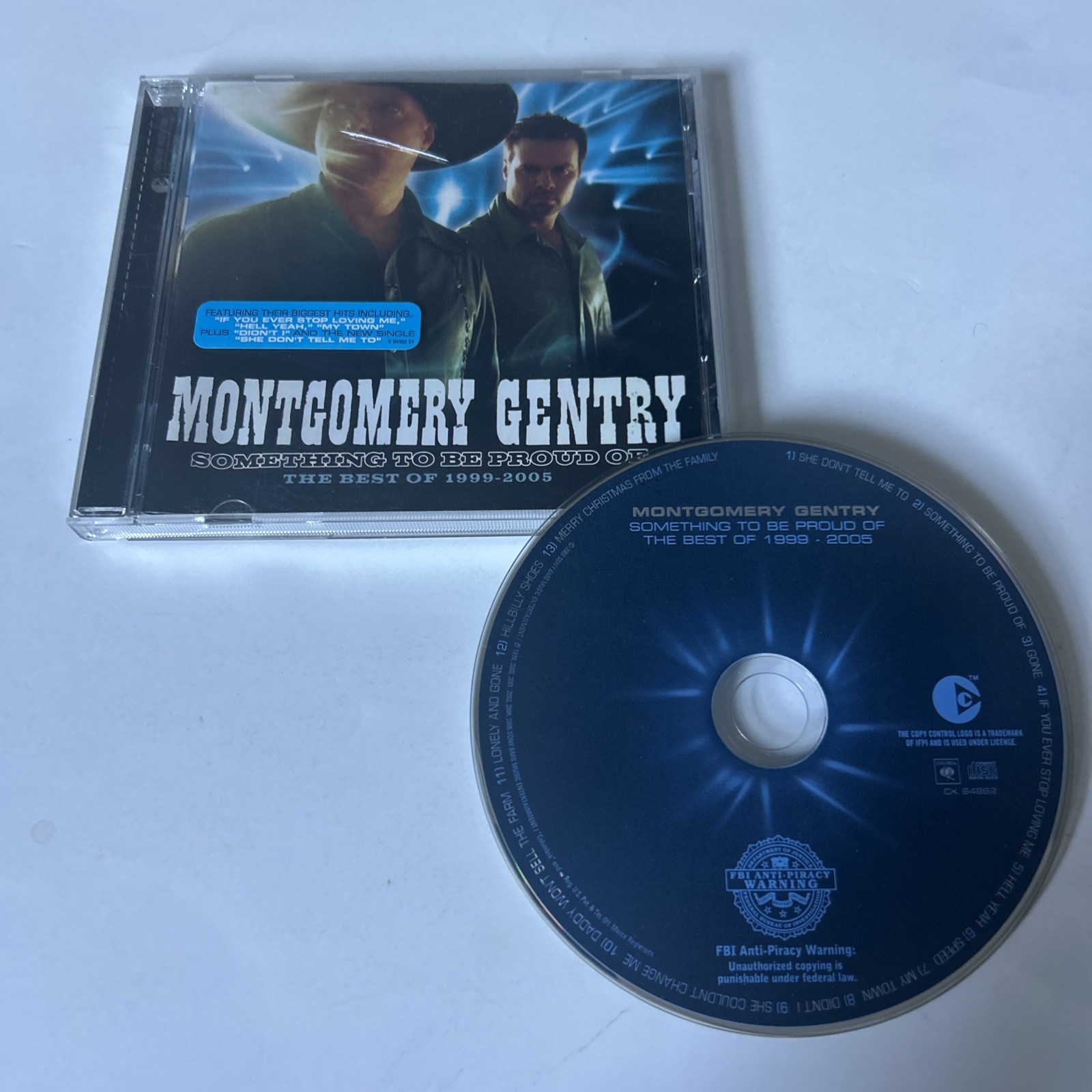 Montgomery Gentry Greatest Hits CD-My Town-Hell Yeah Speed-Didn't I-13 tracks