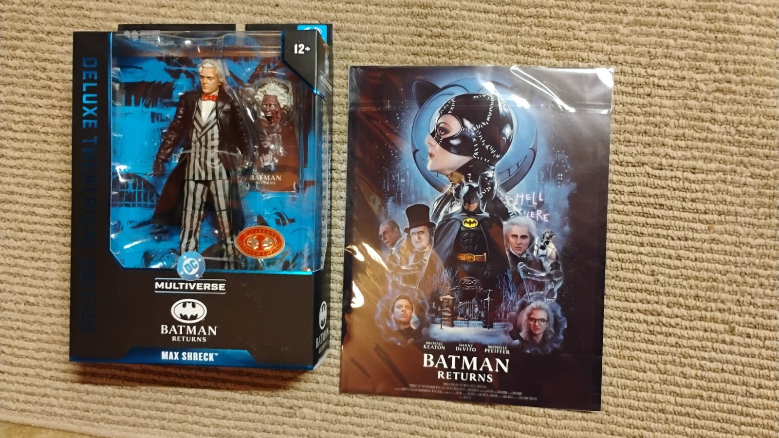 Mcfarlane DC Multiverse Deluxe Theatrical  Max Shreck Red Platinum + Mini poster