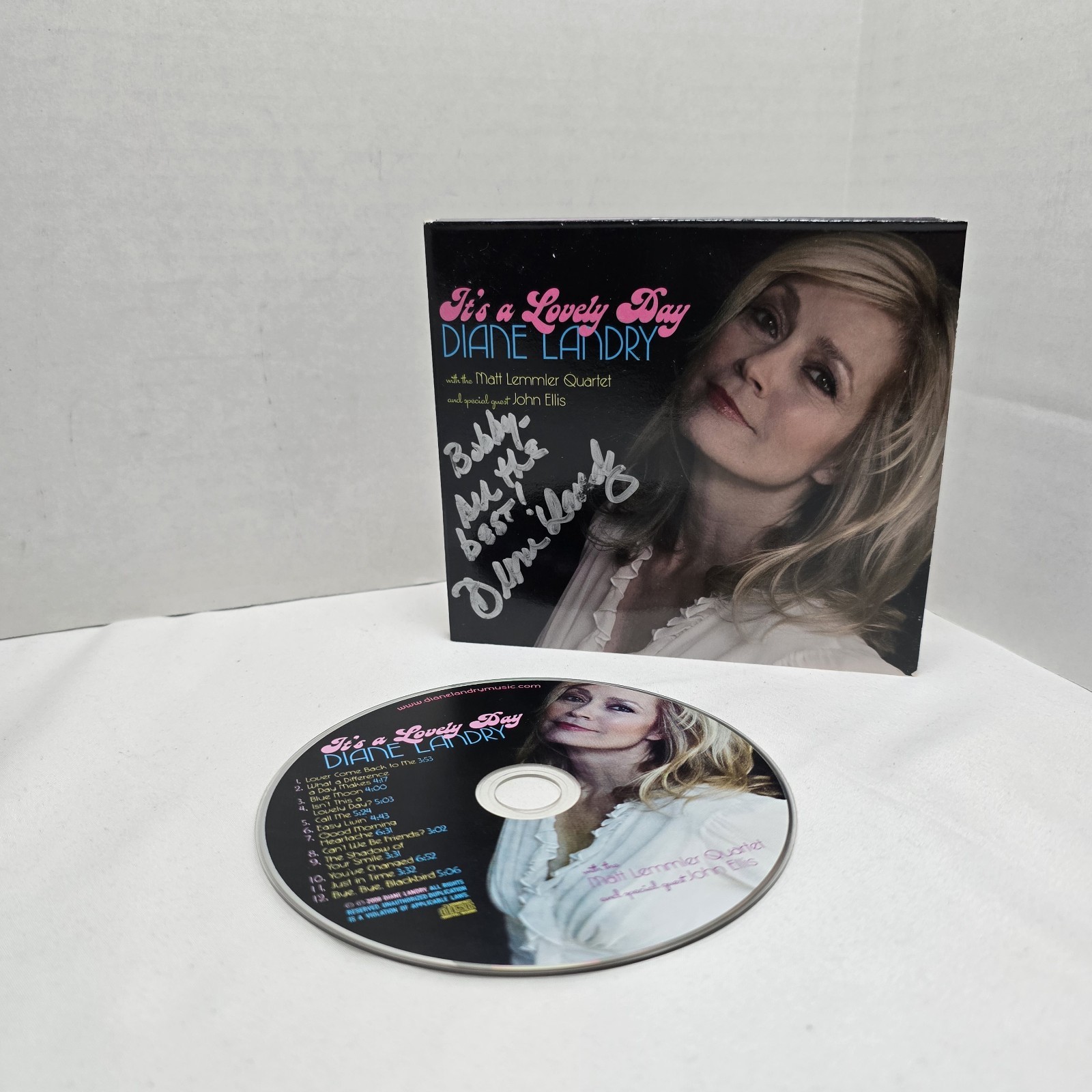 Autographed Diane Landry It's A Lovely Day CD w/ Matt Lemmler Quartet John Ellis