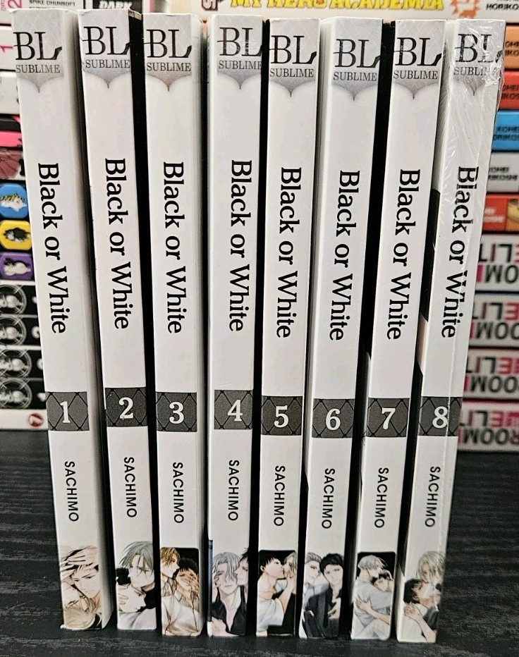 Manga Black Or White Bundle Vol 1-8 English Volumes BL Sublime