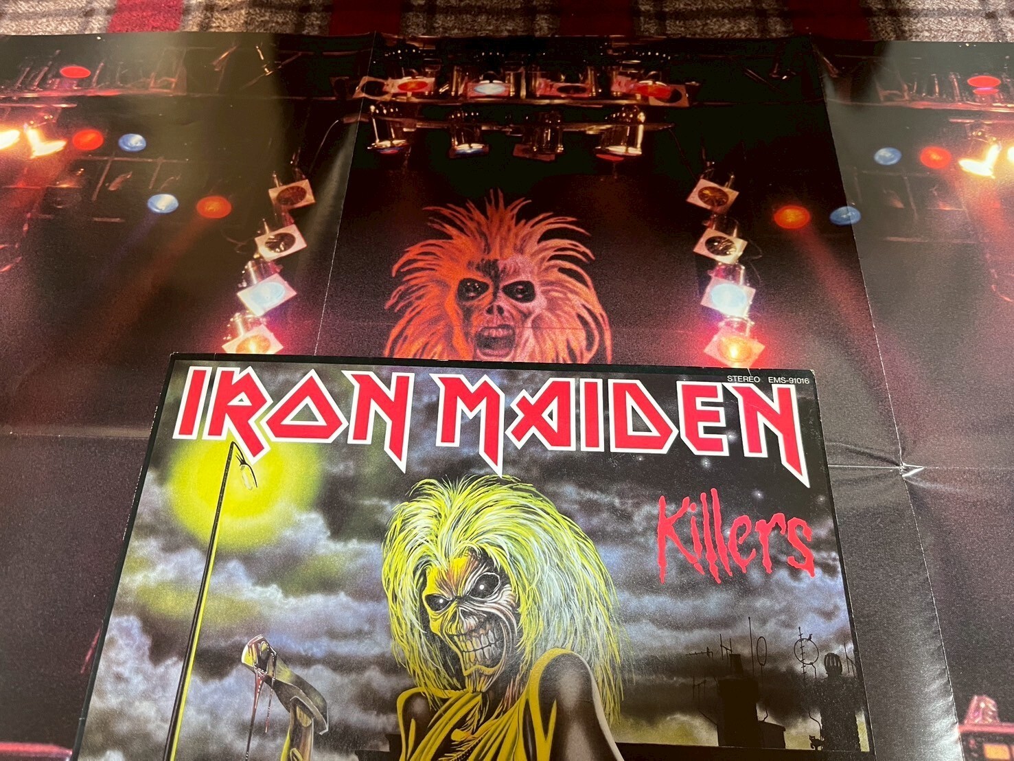 IRON MAIDEN KILLERS EMI EMS-91016 Japan Poster VINYL LP W/Poster