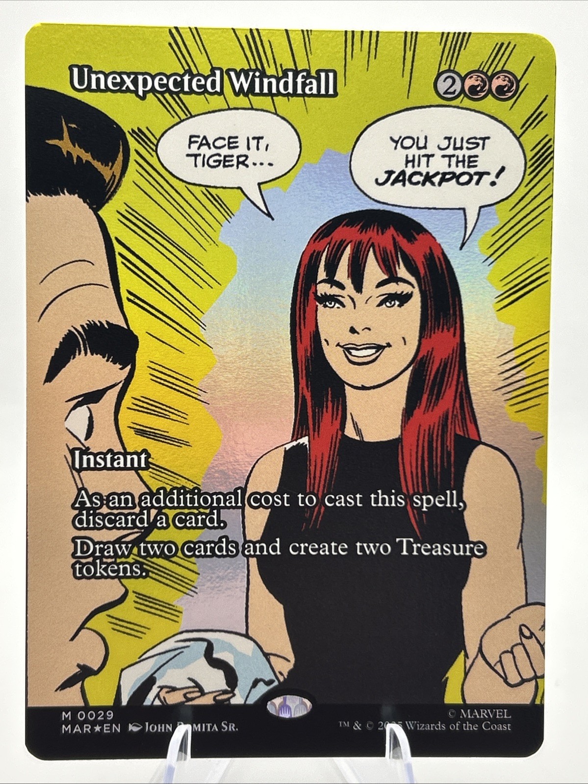 Unexpected Windfall (Borderless Foil) 0029 Marvel's Spider-Man MTG NM