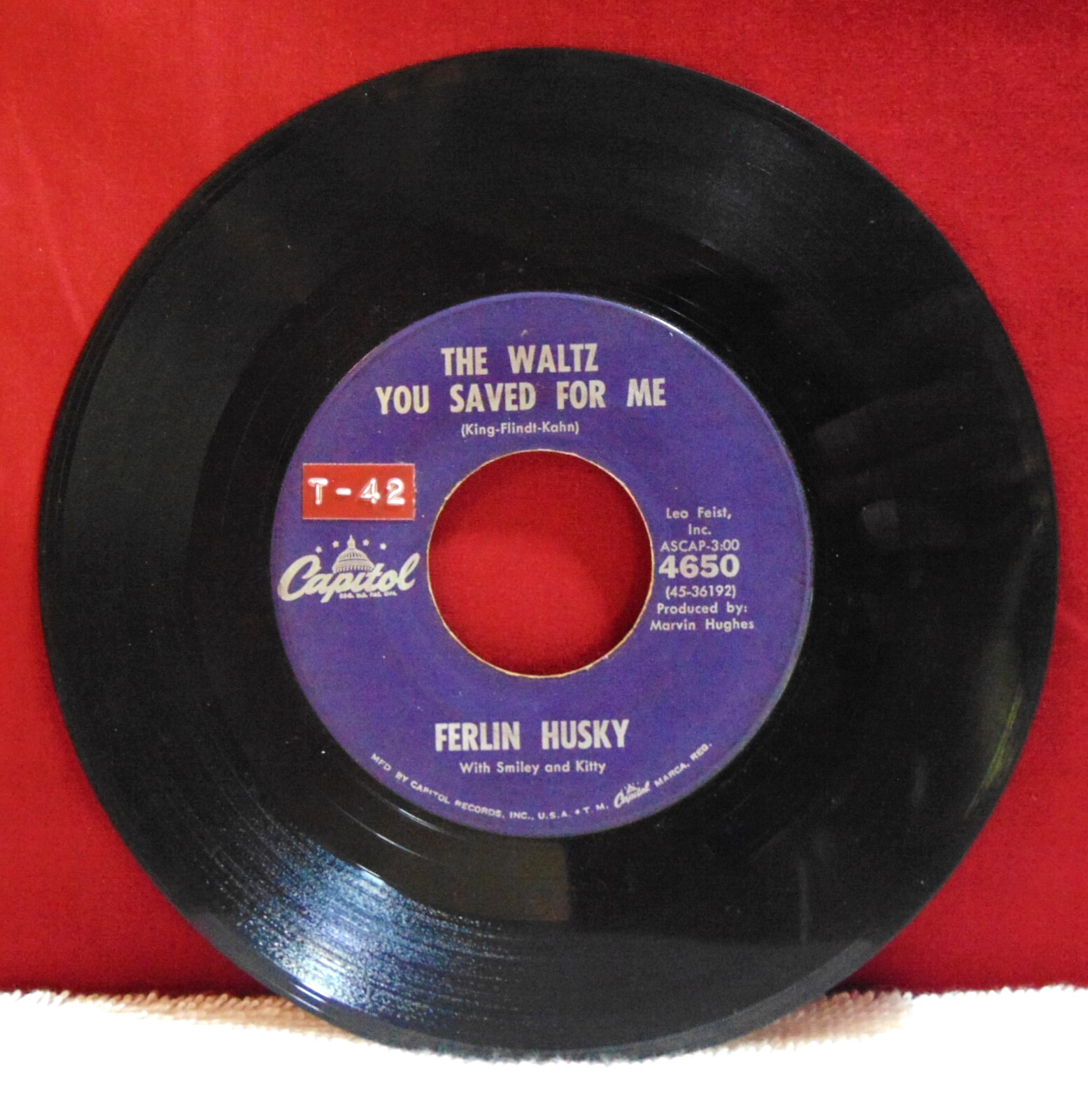 Ferlin Husky – The Waltz You Saved For Me - 1961 Capitol 4650 7" Vinyl Single