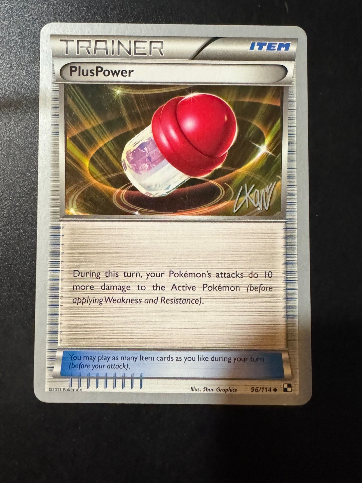 PlusPower 96/114 Christopher kan Campionato del Mondo Pokemon Bianco e Nero 2011 