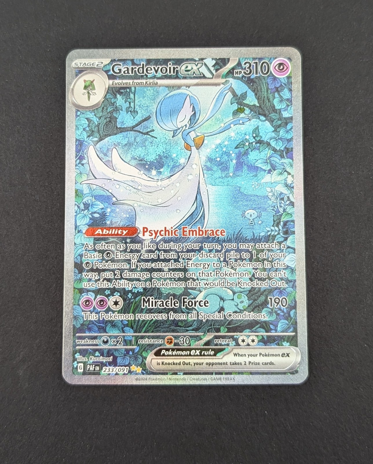 Pokemon TCG Gardevoir ex 233/091 SV Paldean Fates SIR Full Art Holo ENG NM