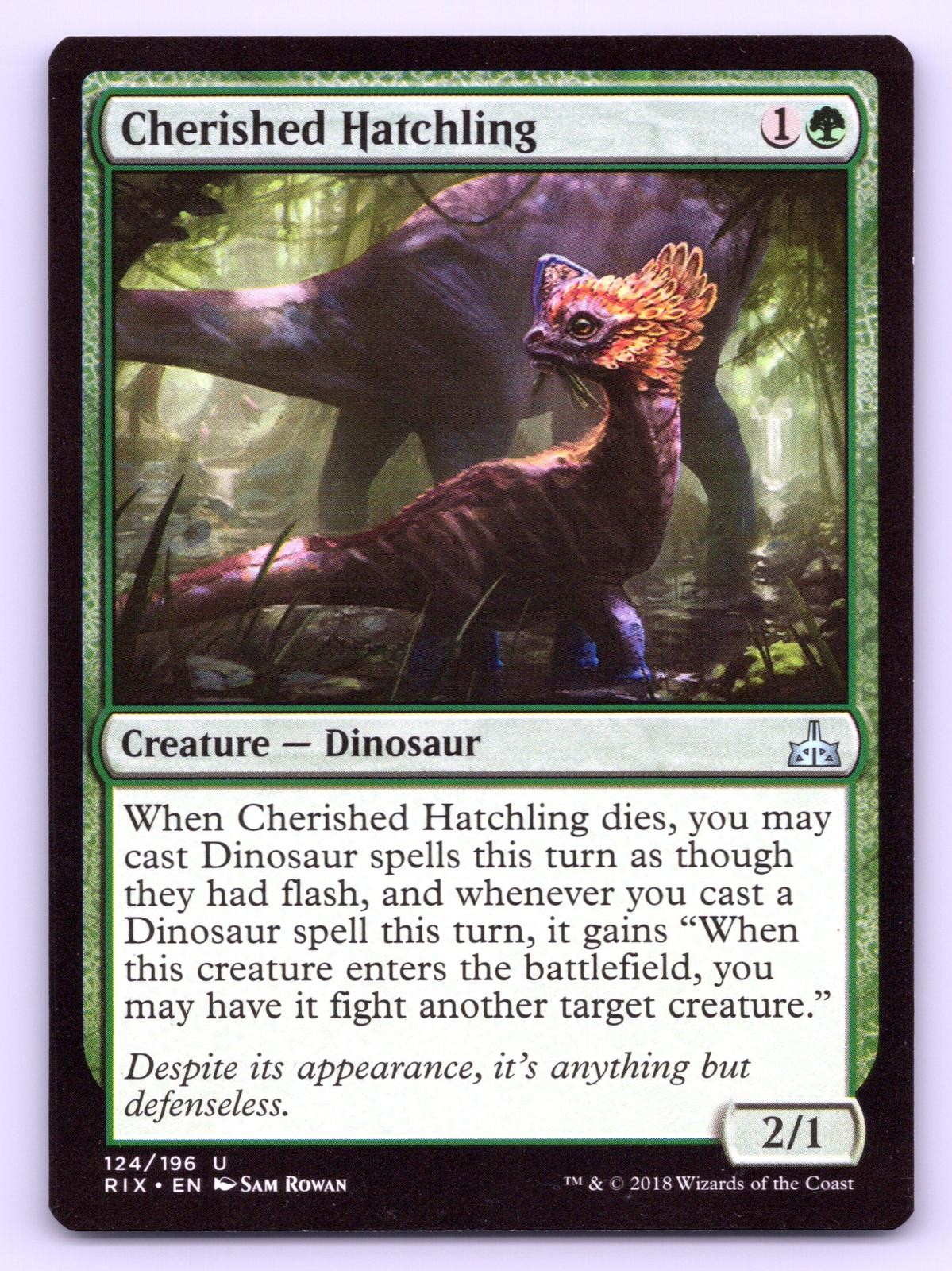 Cherished Hatchling 124 Uncommon Rivals of Ixalan Magic: The Gathering Near Mint