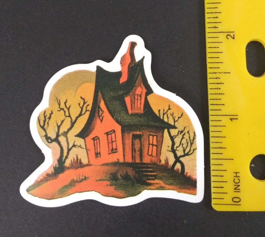 Spooky Old House Halloween Sticker (AD)