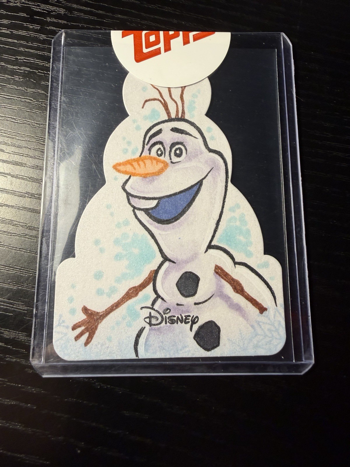 Costruisci un pupazzo di neve 1/1 schizzo Disney Wonder 2025 Topps sigillato