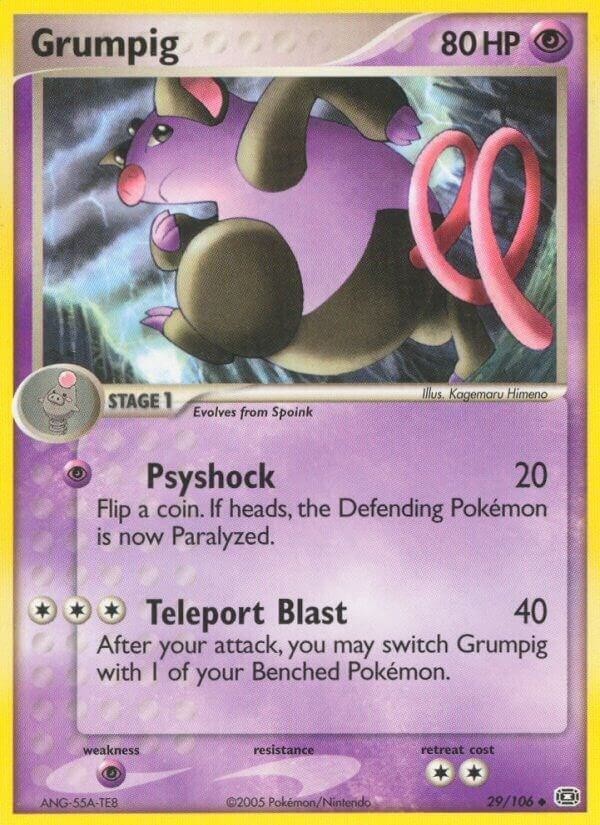 Grumpig 29/106 Uncommon Emerald Pokemon Lightly Played