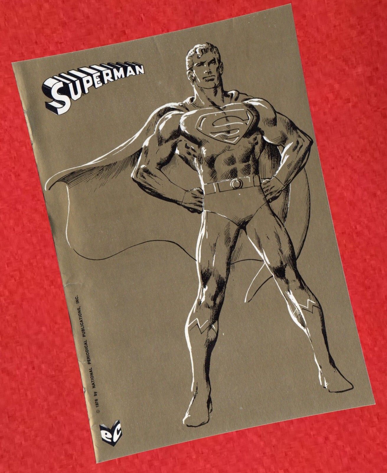SUPERMAN N.1 CENISIO 01/1976 (LATO A) ADESIVO ANASTATICO DC COMICS PLAY PRESS