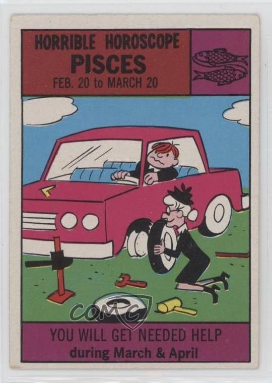 1972 Philadelphia Horrible Horoscope Pisces #44 14pi