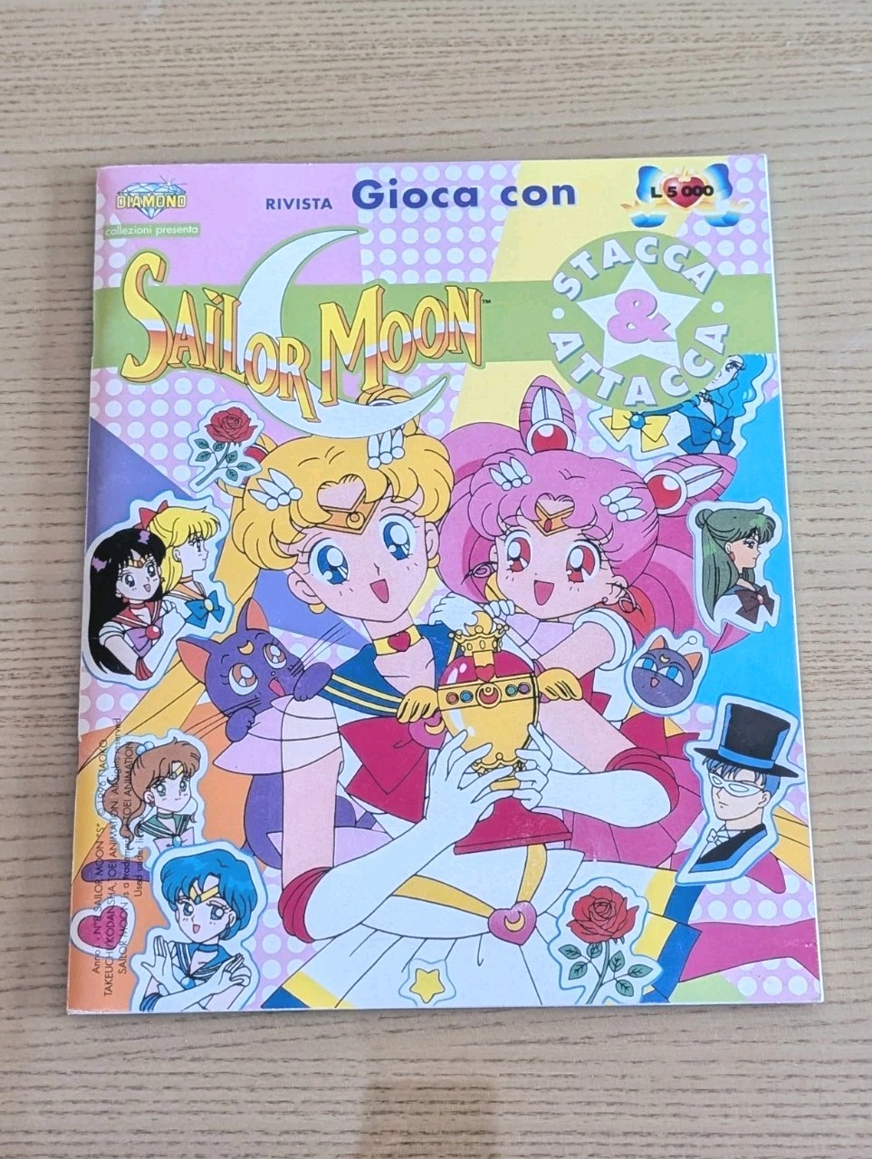 Gioca con Sailor Moon - rivista Vintage - Anno 1 n.5 - Ed.Diamond - Italia 1996