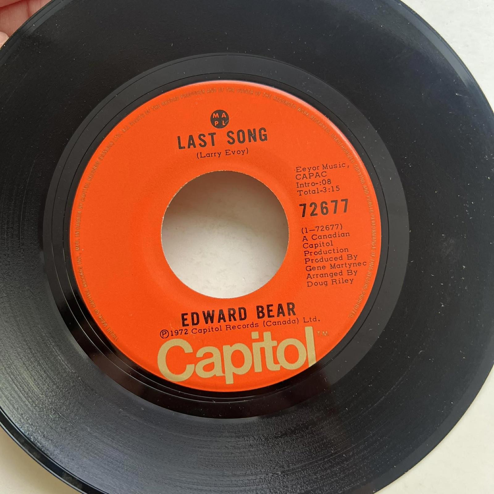 Edward Bear - Best Friend/Last Song 45rpm VG+ R26