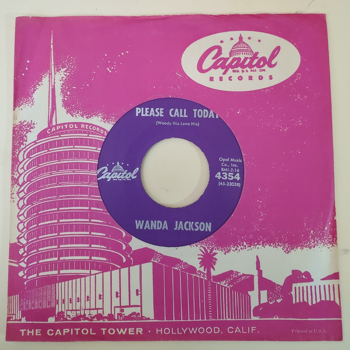 Wanda Jackson  PLEASE CALL TODAY  (ROCKABILLY 45) #4354 PLAYS VG++