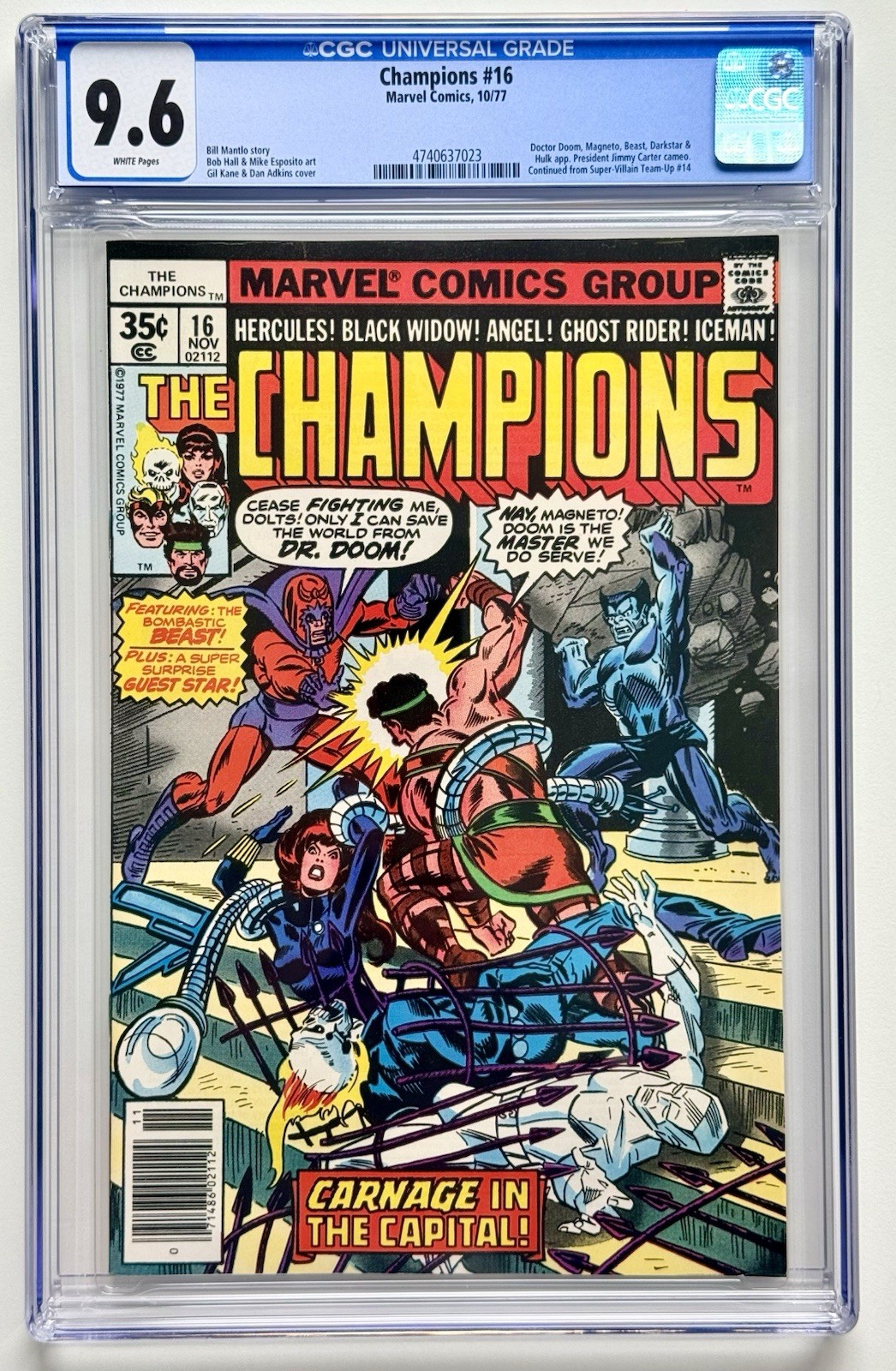CHAMPIONS 16 ◉ MAGNETO & DOOM * Bronzo Marvel 1977 * CGC 9.6 * CUSTODIA NUOVA 👀