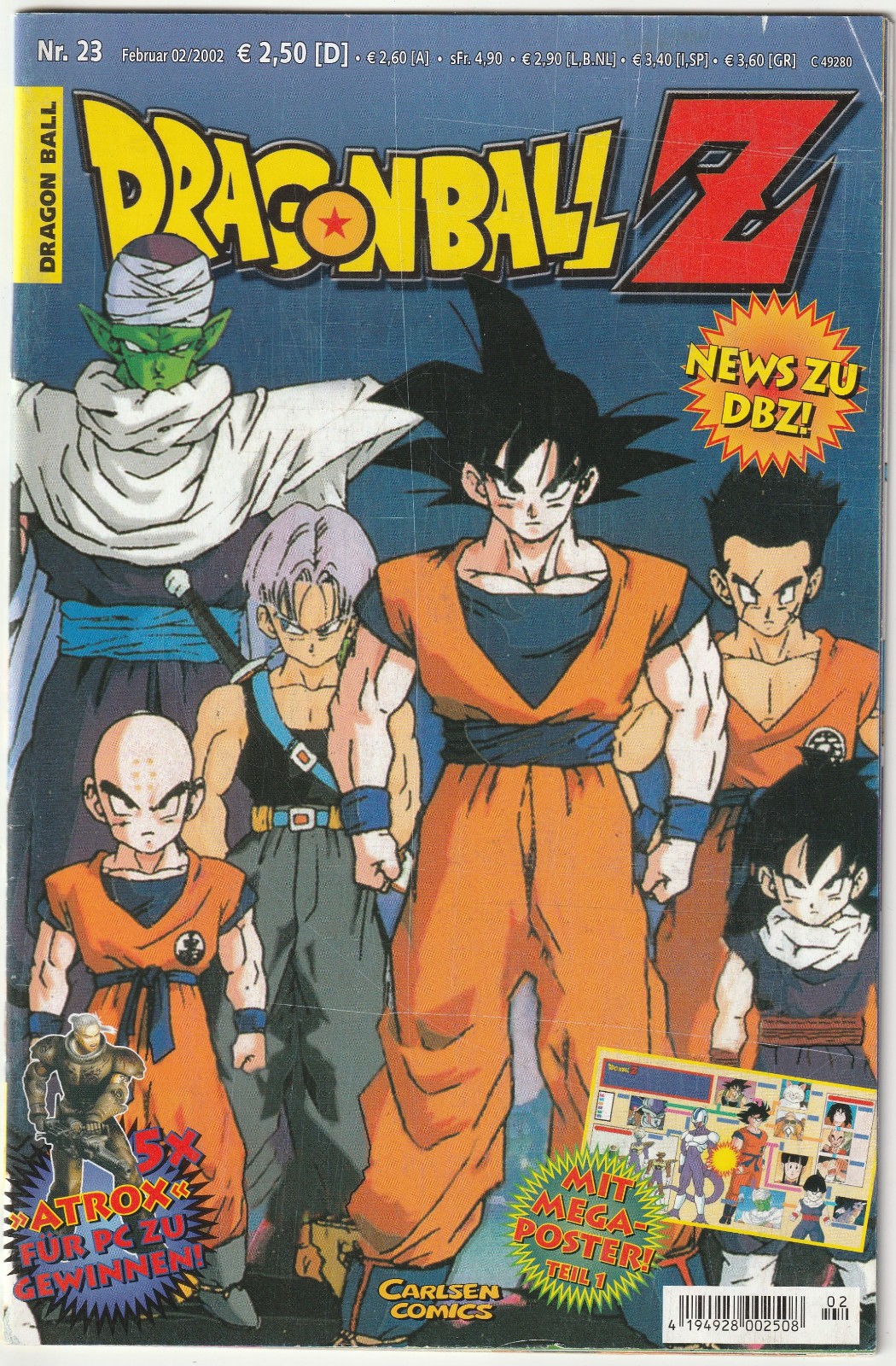 ✪ DRAGON BALL Z #23 senza poster, Carlsen 2002 MANGA FUMETTO Z1-