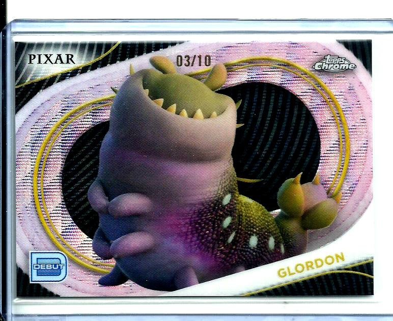 Glordon 2025 Topps Chrome Disney rifrattore onda nera SSP # d 03/10