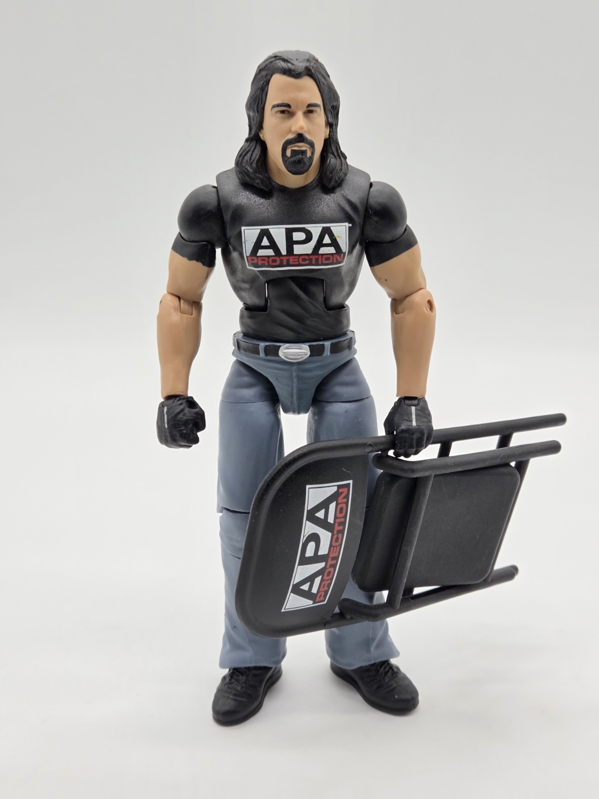 WWE Bradshaw Elite 38 Flashback Mattel Wrestling Modellino con Sedia APA