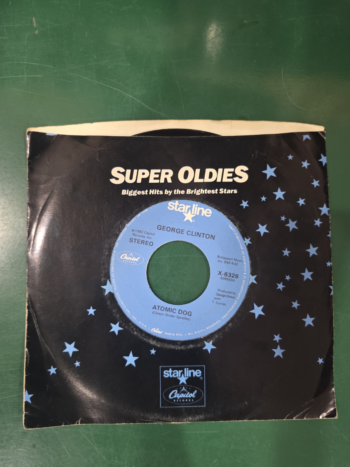 w SLEEVE George Clinton Atomic Dog / Loopzilla Stereo 45rpm VG+