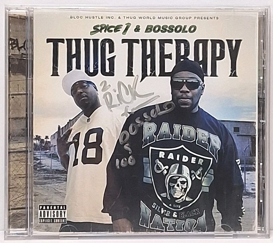 Bossolo Thug Therapy CD 2015 Very Good Condition Rare Autographed Fast Shipping 