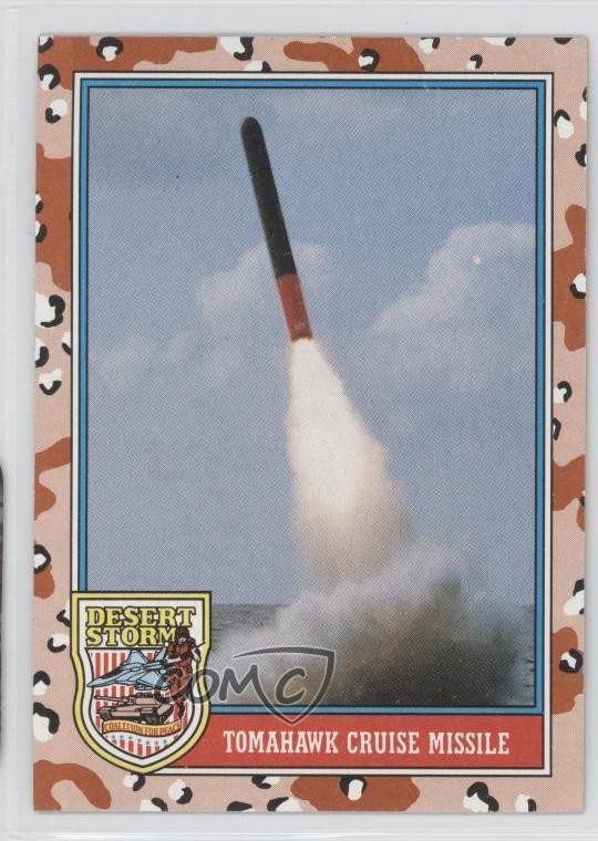 1991 Topps Desert Storm Tomahawk missile da crociera #167 0m0