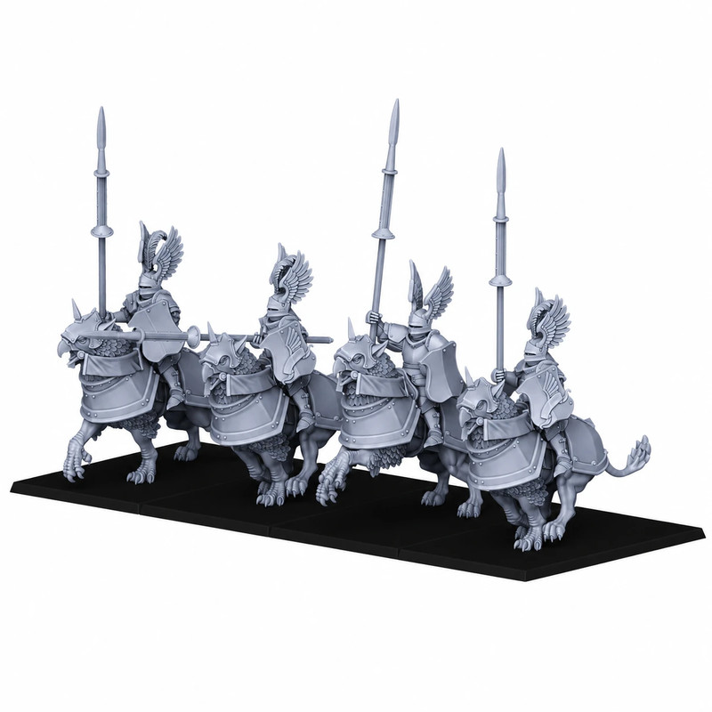 4 caballeros imperiales sobre grifo highland miniatures