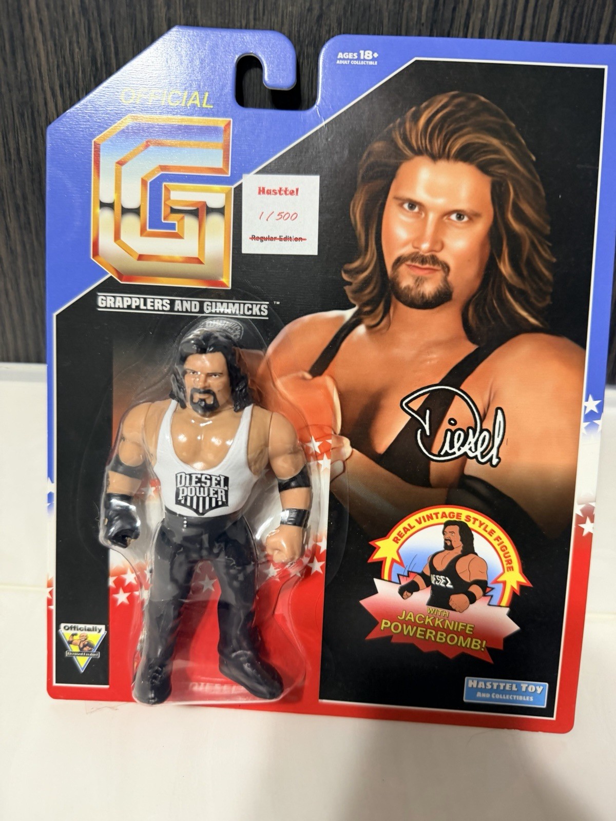 Figurina Diesel 1995 Grapplers & Gimmicks Kevin Nash WWF ESAURITA 1/500 prodotta