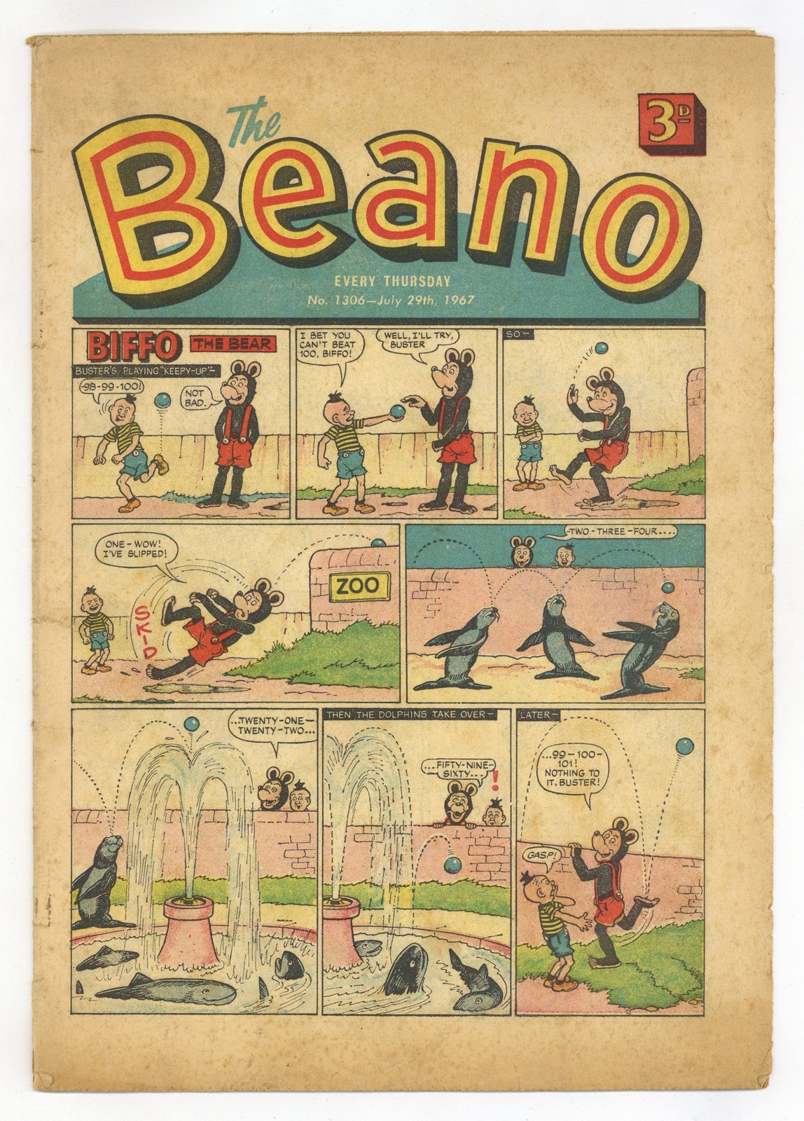 Beano #1306 GD+ 2.5 1963 Low Grade