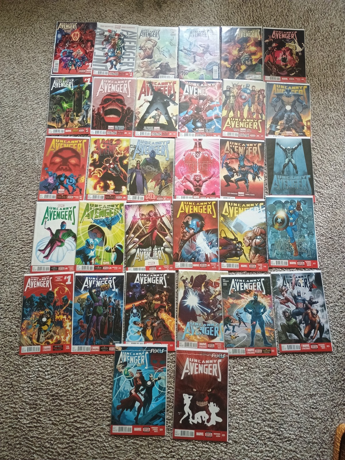 Uncanny Avengers #1-25 corsa completa (Marvel 2012) + annuale + alcuni extra