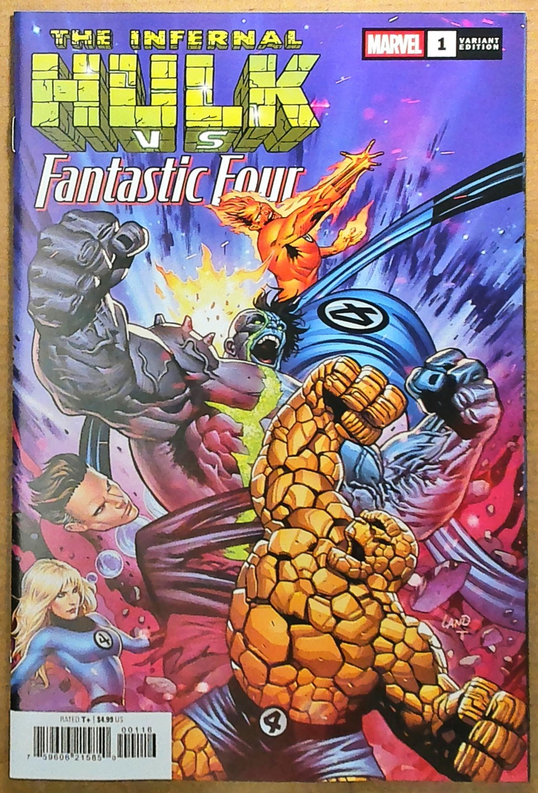 INFERNAL HULK VS. FANTASTIC FOUR #1 1:25 LAND variante - Marvel 2026